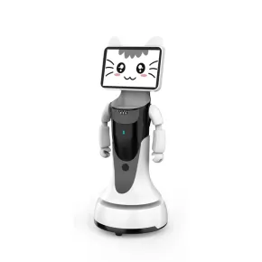 Welcoming guests and explaining the robot Y series - Xiaobao