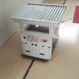Intelligent rolling lifting AGV trolley with automatic charging magnetic strip navigation,