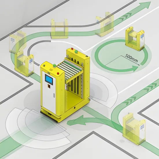SMT assembly processing AGV intelligent handling vehicle with QR code navigation and laser obstacle avoidance 