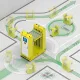 Roller conveyor docking AGV industrial transport robot, unmanned transport, AMR production automation delivery