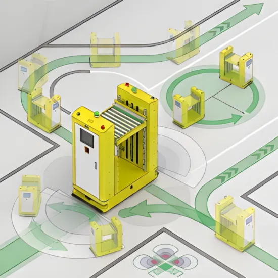 AGV logistics carts, AGV transport vehicles, SMT industry AGV automated intelligent carts, AGV calling systems