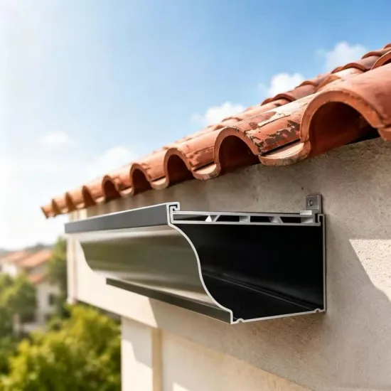 AG-5.5K Aluminum Roof Rainwater Gutter | Overflow-Proof for Properties