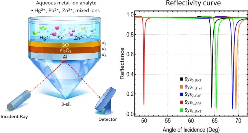 Graphene Oxide SPR Sensor Detects Mercury, Lead, and Zinc in Water at Low Cost