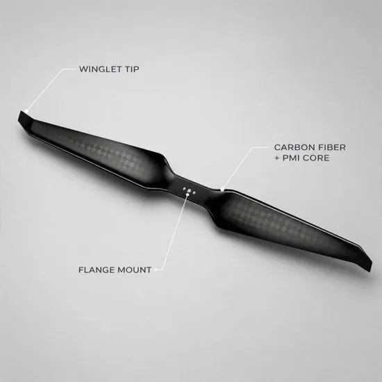 HEP-S 18×6.7 One-Piece Carbon Fiber Propeller, High Performance Multirotor Drone Propeller