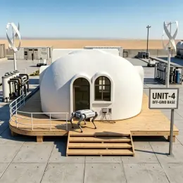 EPS Modular Prefabricated Dome Station for Robotic Off-Grid Infrastructure