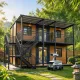 20ft Double Storey Expandable Prefab Container House | Solar Powered Modular Home with Robot Inspection System