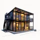 20ft Double Storey Expandable Prefab Container House | Solar Powered Modular Home with Robot Inspection System