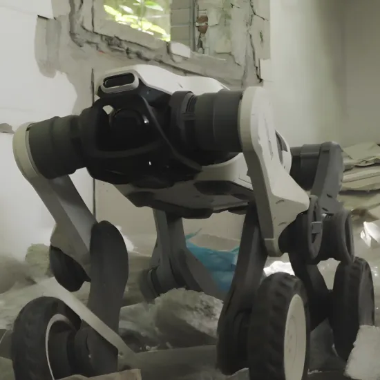 Lynx S10 Series quadruped robot (robodog) featuring a hybrid wheel-leg locomotion structure and industrial-grade