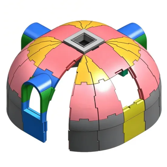 EPS modular prefabricated dome robot base station, off-grid self-sustaining field hub