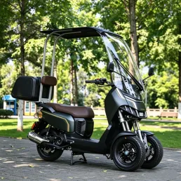 ERR-4 Electric Trike: Roofed Three-Wheeled Outdoor Adventure