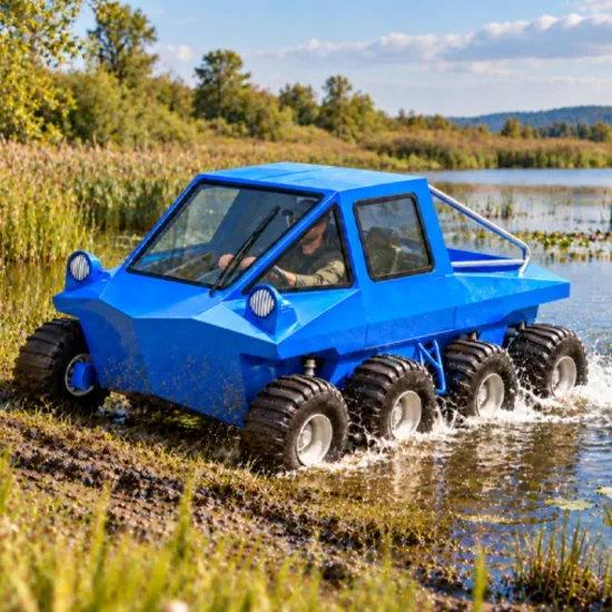 ATR-1 8-Wheel Electric Amphibious Off-Road Vehicle with High-Buoyancy Tires for Outdoor Adventure and Rescue