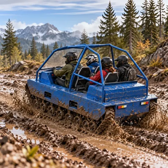 TAE-4 4-Seater Electric Tracked ATV with Wide Tracks and High Power for Heavy-Duty Off-Road Adventure