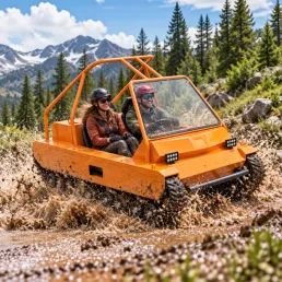 TAE-2 2-Seater Electric Tracked ATV with Dual Motors for All-Terrain Off-Road Adventure and Exploration