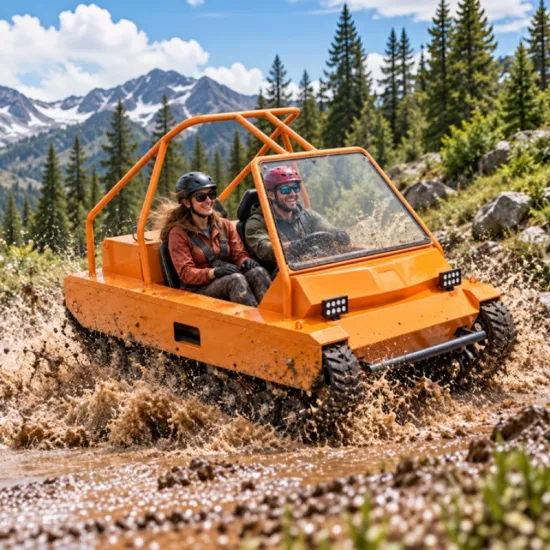 TAE-2 2-Seater Electric Tracked ATV with Dual Motors for All-Terrain Off-Road Adventure and Exploration