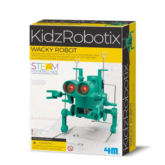 KidzRobotix Wacky Robot – Quirky Robot Science Experiment & Educational Assembly Toy (Authentic 4M Product)
