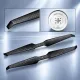 HEP-L 20*7 Carbon Fiber Propeller Pair  CW & CCW Ultra Light Props for Agriculture Plant Protection UAV