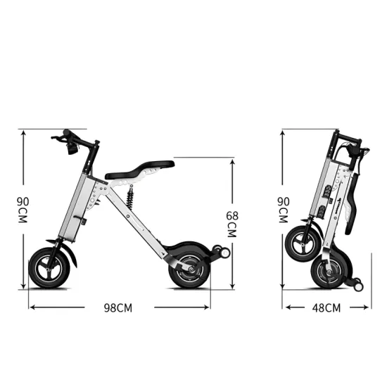 FER-5 10-Inch Folding Electric Trike | 350W Brushless Motor